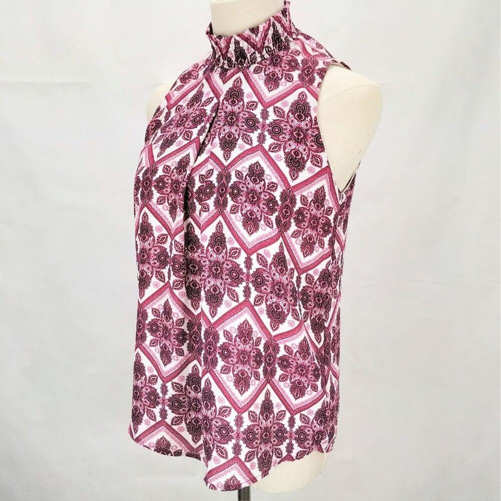Pink Republic Pink/Black/White Sleeveless Top